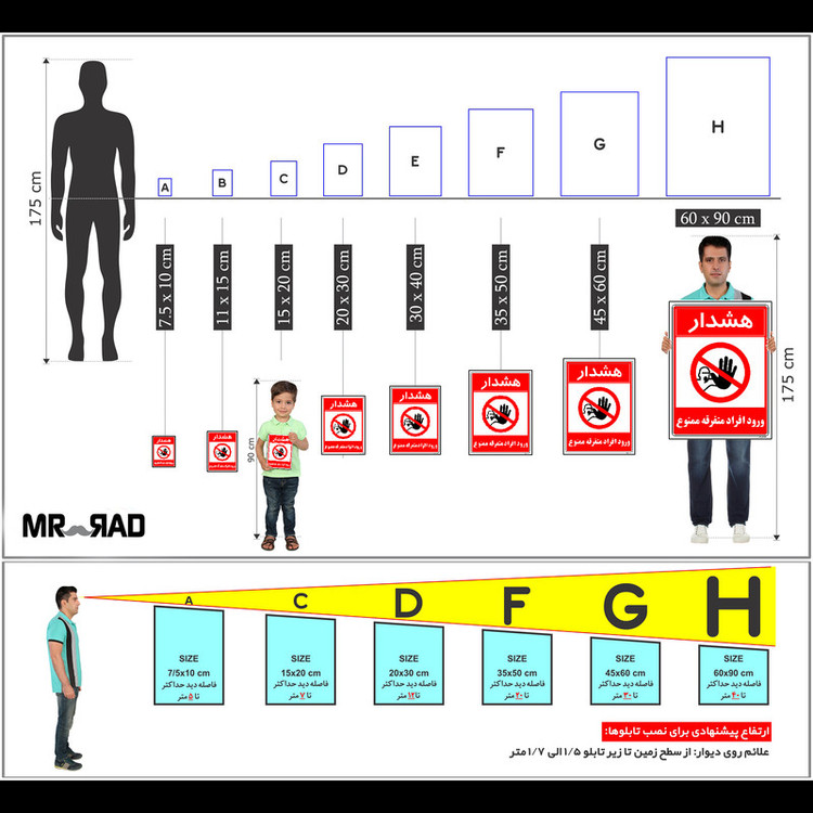 برچسب ایمنی مستر راد طرح هشدار ورود افراد متفرقه ممنوع مدل HSE-OSHA-0930