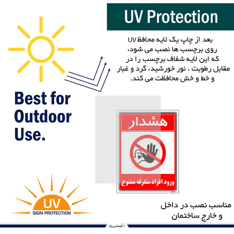برچسب ایمنی مستر راد طرح هشدار ورود افراد متفرقه ممنوع مدل HSE-OSHA-0930