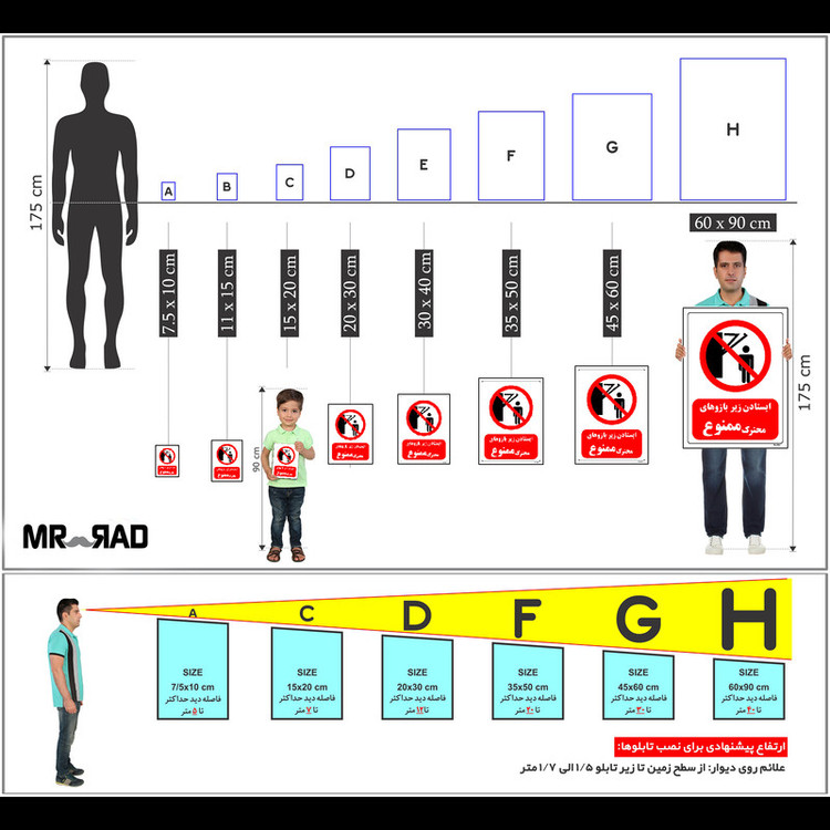 برچسب ایمنی مستر راد طرح ایستادن زیر بازوهای متحرک ممنوع مدل HSE-OSHA-0261