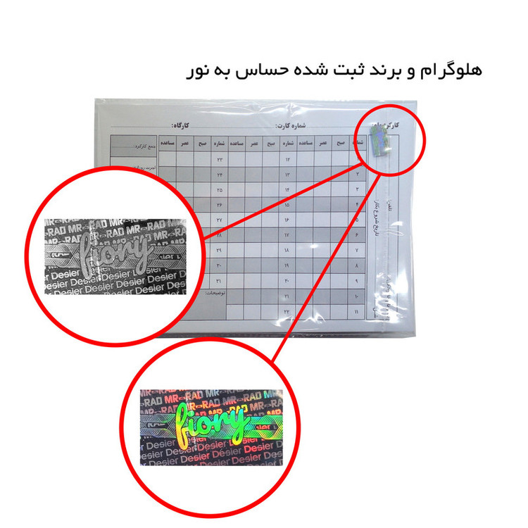 کاغذ یادداشت مستر راد مدل کارت کارگری طرح کارتکس کد fiory 2288 بسته 25 عددی