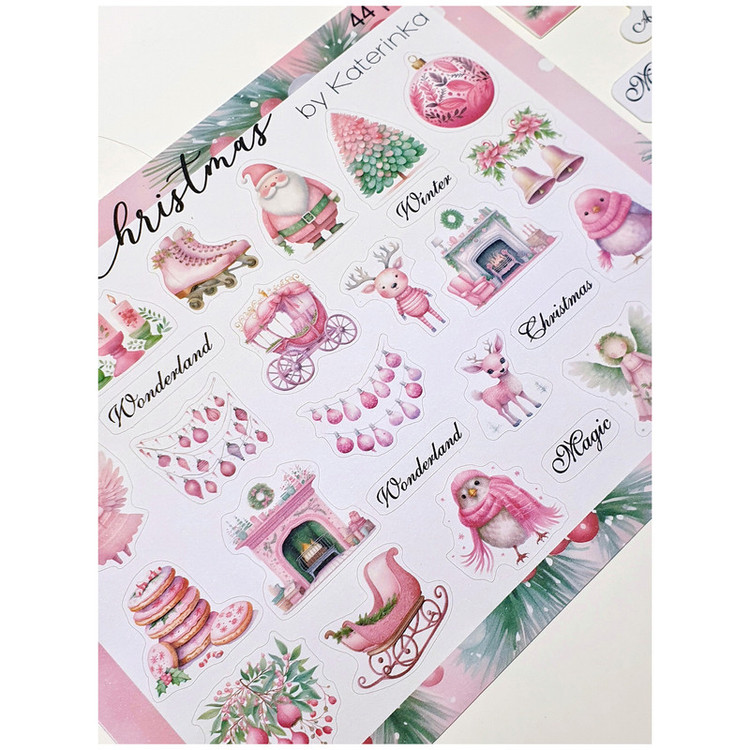 برچسب کاترینکا طرح برش خورده بولت ژورنال و اسکرپ بوک مدل Sweet Christmas بسته 44 عددی