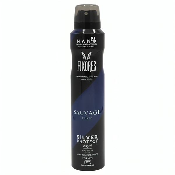 اسپری بدن مردانه فیکورس مدل Sauvage elixir حجم 200 میلی لیتر
