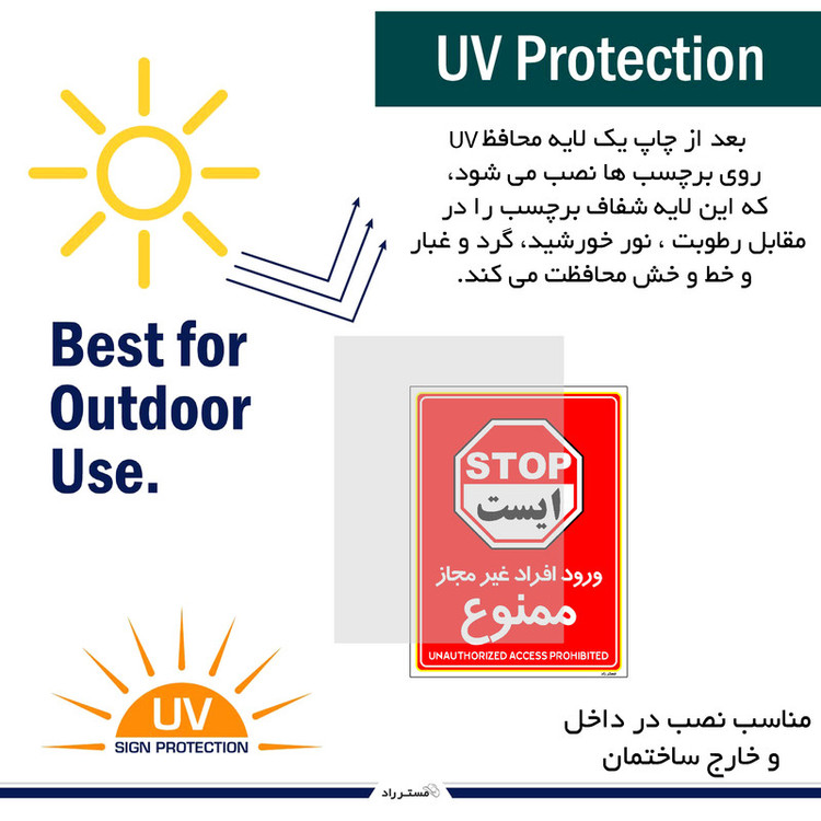 برچسب ایمنی مستر راد طرح ورود افراد غیرمجاز ممنوع مدل HSE-OSHA-1062