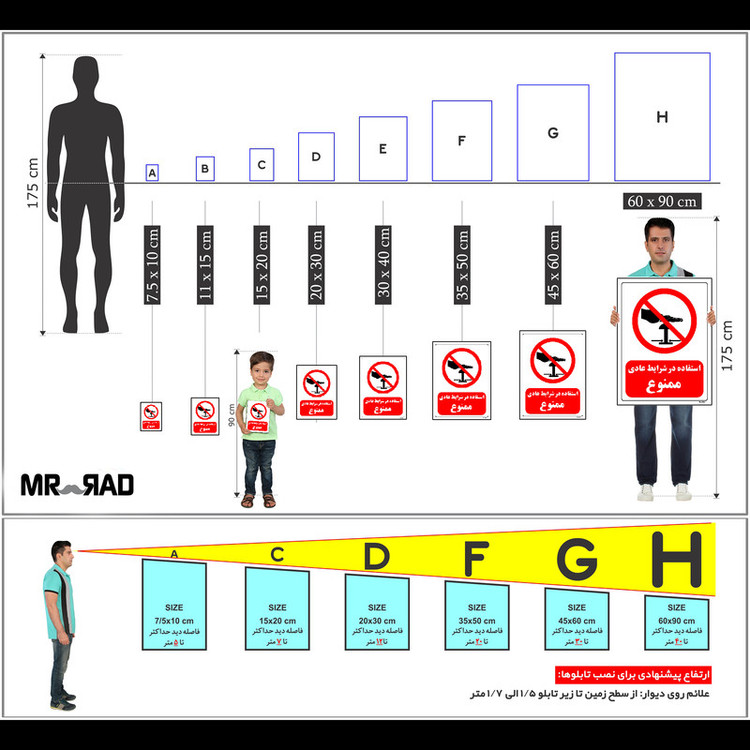 برچسب ایمنی مستر راد طرح استفاده در شرایط عادی ممنوع مدل HSE-OSHA-0163