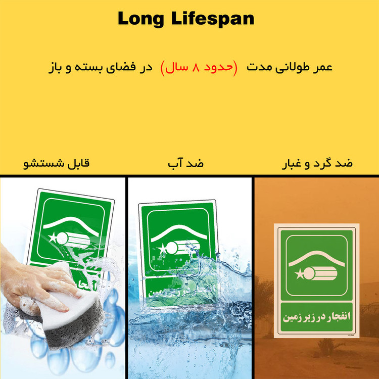 برچسب ایمنی مستر راد طرح انفجار در زیر زمین مدل HSE-OSHA-0054