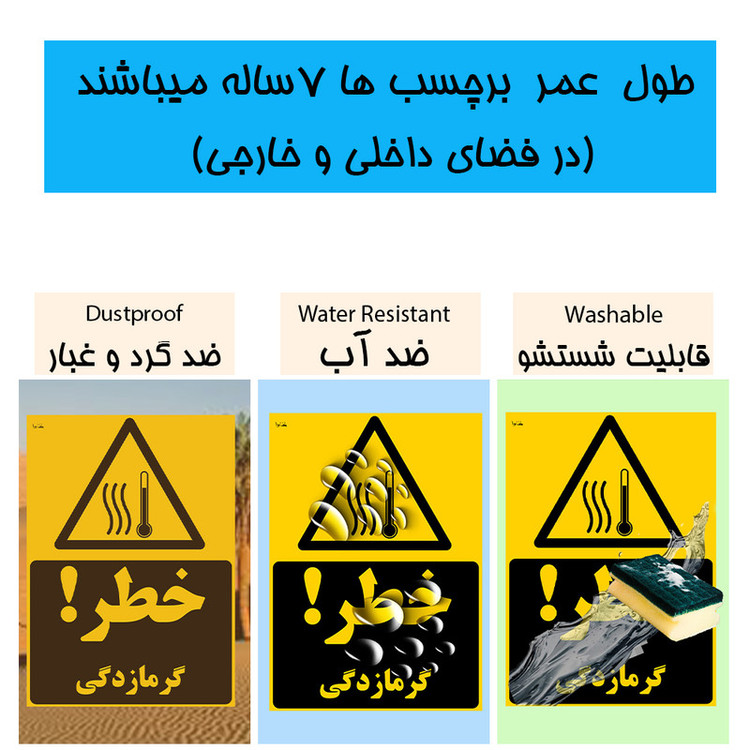 برچسب هشداری کایرا طرح خطر گرمازدگی کد 06