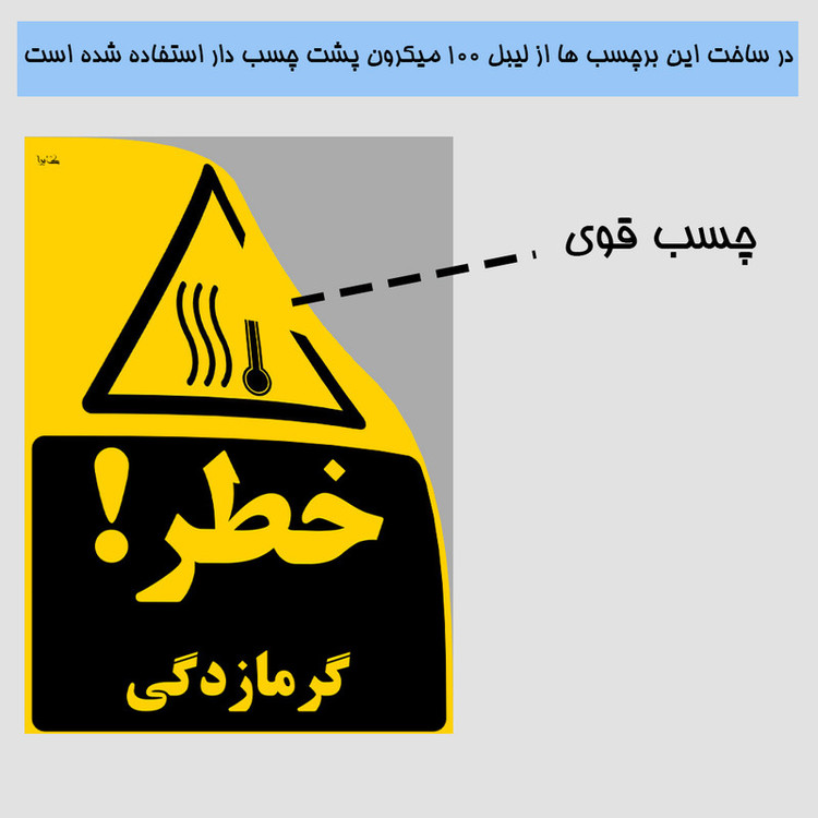 برچسب هشداری کایرا طرح خطر گرمازدگی کد 06
