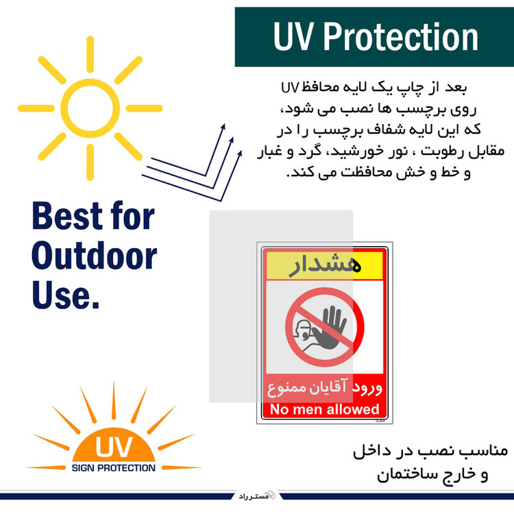 برچسب ایمنی مستر راد طرح ورود آقایان ممنوع مدل HSE-OSHA-1075