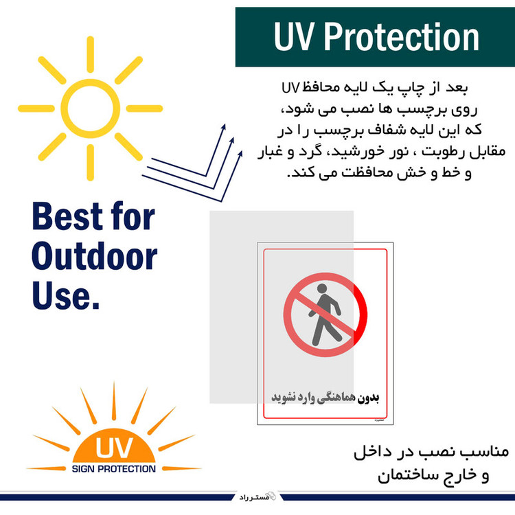 برچسب ایمنی مستر راد طرح بدون هماهنگی وارد نشوید مدل HSE-OSHA-1224
