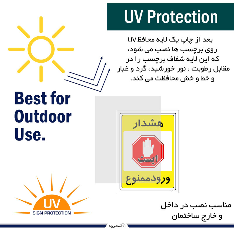 برچسب ایمنی مستر راد طرح هشدار ورود ممنوع مدل HSE-OSHA-0791