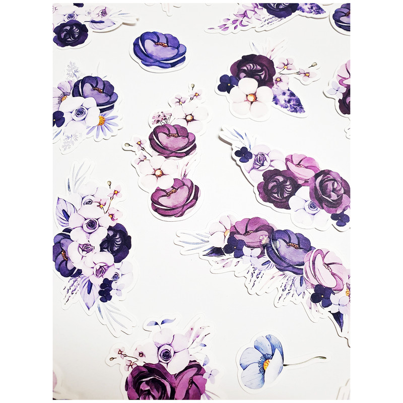 کاغذ رنگی مدل Violet طرح اسکرپ بوک کد 30 بسته 27 عددی