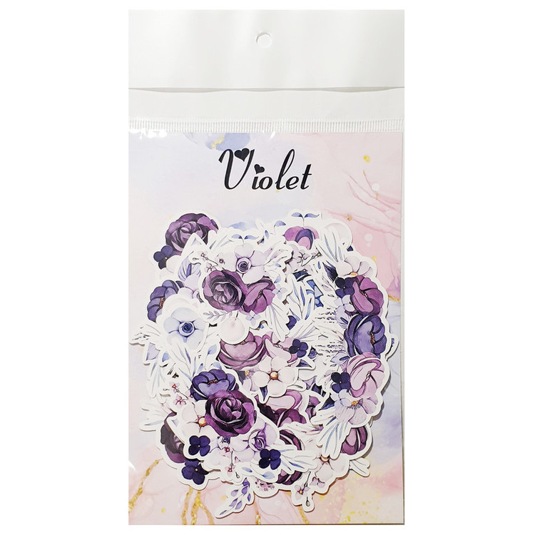 کاغذ رنگی مدل Violet طرح اسکرپ بوک کد 30 بسته 27 عددی