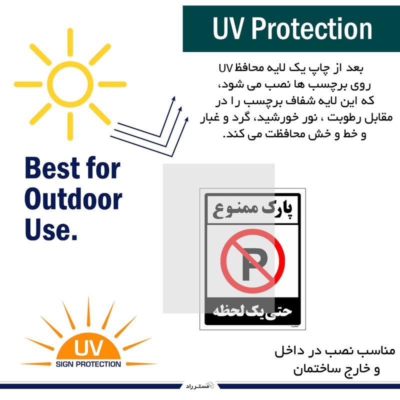 برچسب ایمنی مستر راد طرح پارک ممنوع حتی یک لحظه مدل HSE-OSHA-1337