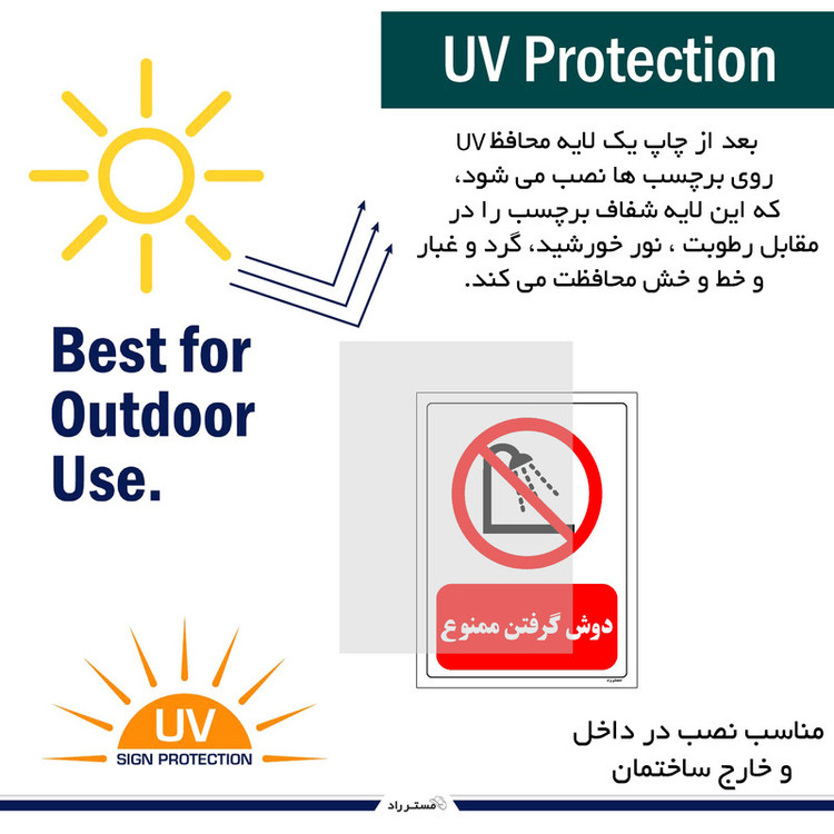 برچسب ایمنی مستر راد طرح دوش گرفتن ممنوع مدل HSE-OSHA-0371