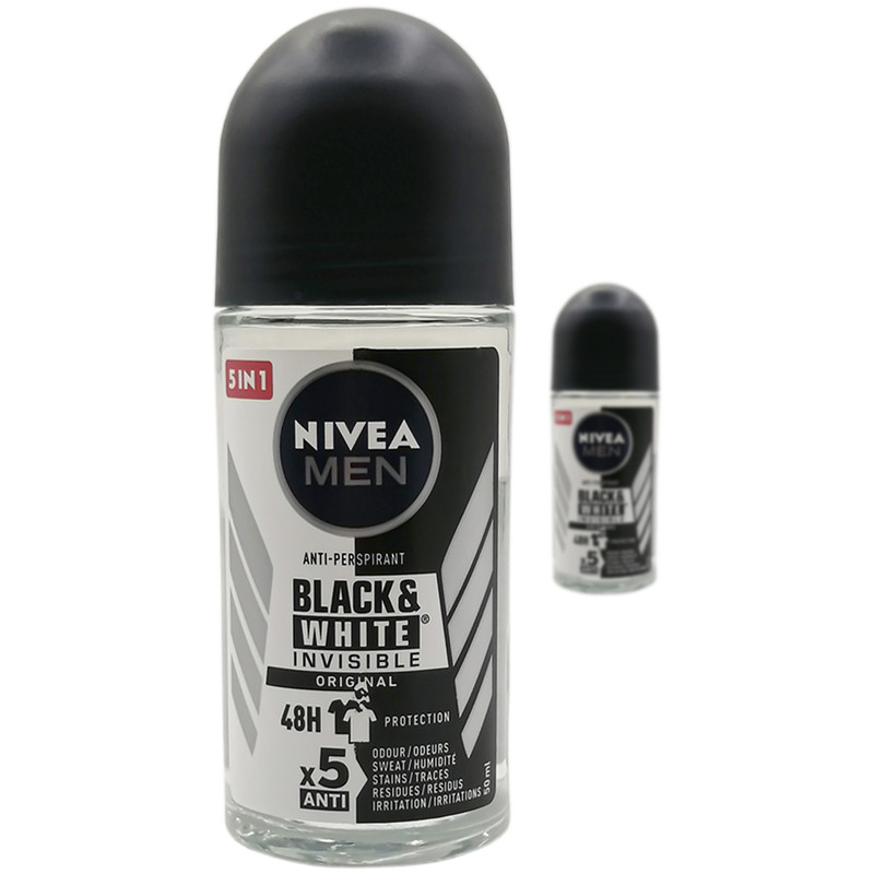 رول ضد تعریق مردانه نیوآ مدل Invisble Black and White حجم 50 میلی لیتر مجموعه 3 عددی
