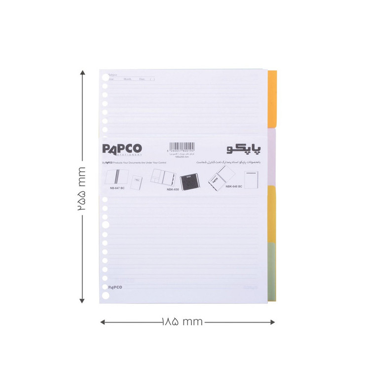 کاغذ کلاسور پاپکو کد HT01 بسته 100 عددی