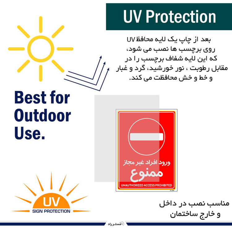 برچسب ایمنی مستر راد طرح ورود افراد غیرمجاز ممنوع مدل HSE-OSHA-1063