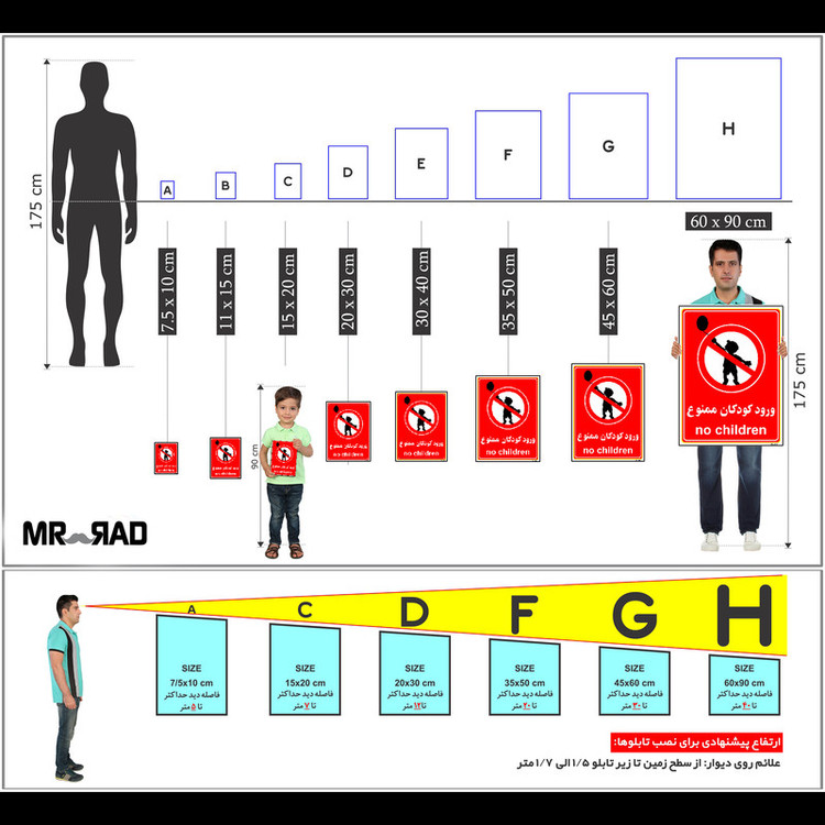 برچسب ایمنی مستر راد طرح ورود کودکان ممنوع مدل HSE-OSHA-0976