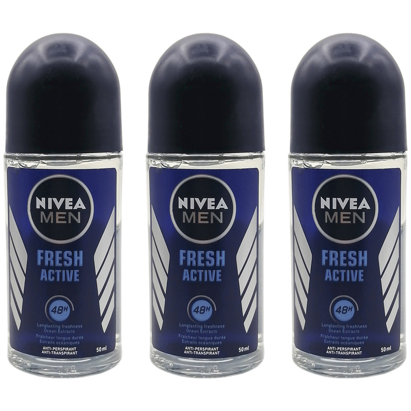 رول ضد تعریق مردانه نیوآ مدل Fresh Active حجم 50 میلی لیتر مجموعه 3 عددی