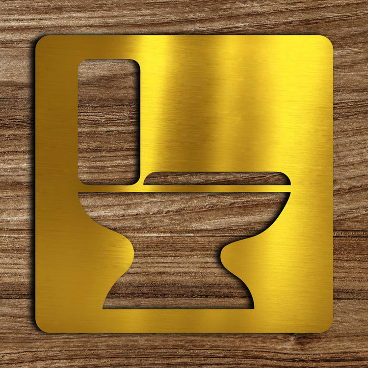 تابلو نشانگر آژنگ طرح توالت فرنگی کد ICON- F-030