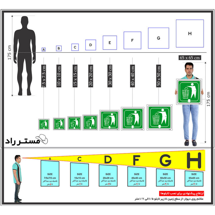 برچسب ایمنی مستر راد طرح زباله های کاغذی مدل HSE-OSHA-033