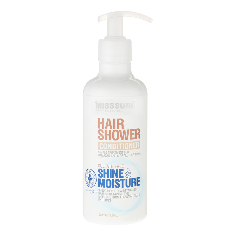 نرم‌کننده مو میسوری مدل Shine & Moisture حجم 320 میلی‌لیتر