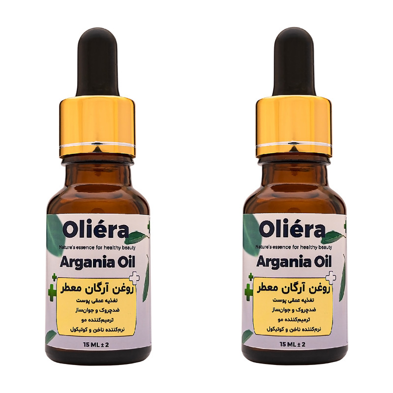 روغن آرگان اُلیئرا مدل +A حجم 15 میلی لیتر بسته 2 عددی