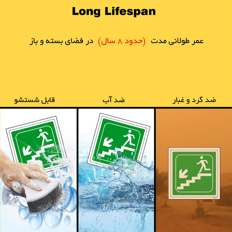 برچسب ایمنی مستر راد طرح خروج اضطراری مدل HSE-OSHA-082