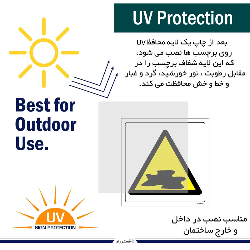 برچسب ایمنی مستر راد طرح خطر سطح لغزنده است مدل HSE-OSHA-121