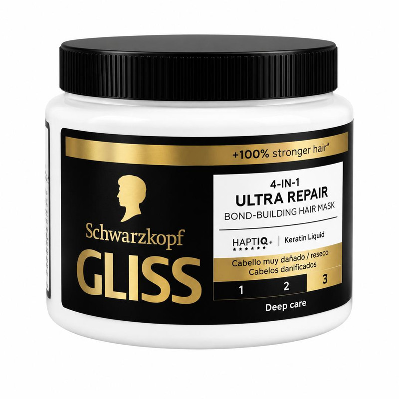 ماسک ترمیم کننده مو گلیس مدل Ultra Repair  مناسب برای انواع مو حجم 400 میلی لیتر