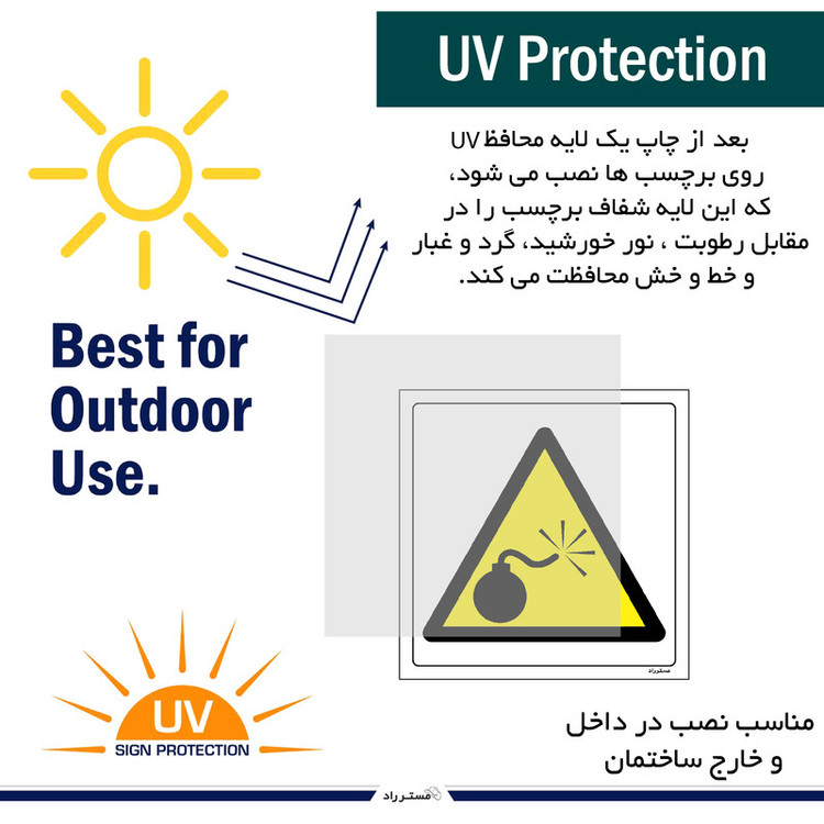 برچسب ایمنی مستر راد طرح خطر ابزار مواد منفجره مدل HSE-OSHA-175