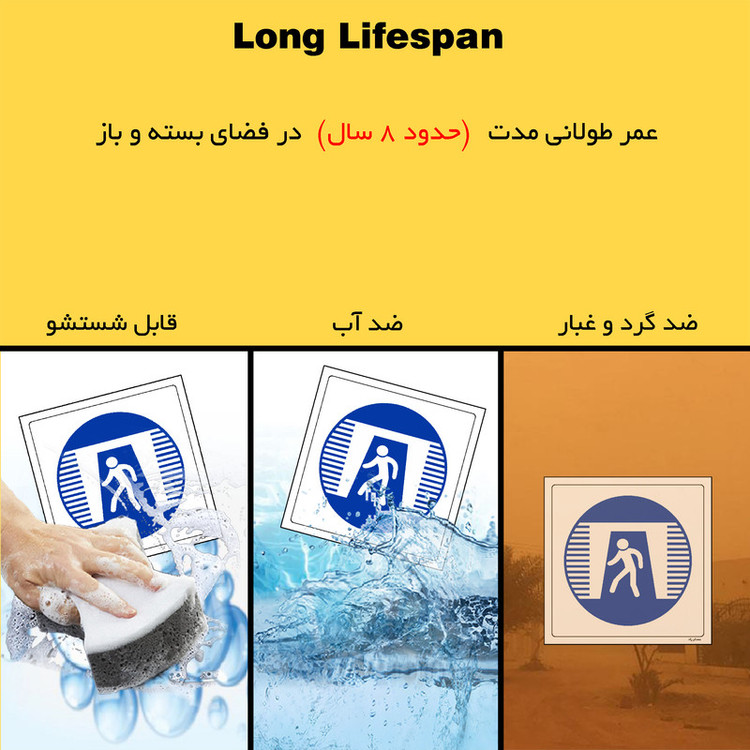برچسب ایمنی مستر راد طرح جهت عبور از زیرگذر استفاده نمائید مدل HSE-OSHA-111