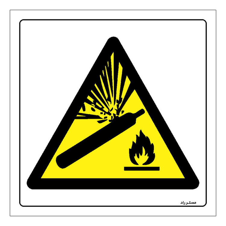 برچسب ایمنی مستر راد طرح خطر انفجار کپسول مدل HSE-OSHA-216