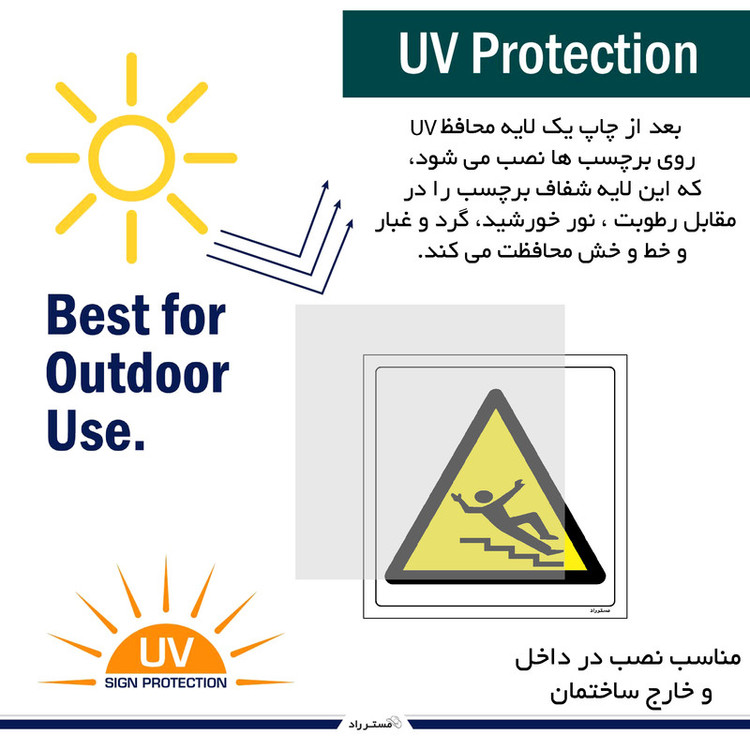برچسب ایمنی مستر راد طرح خطر لغزش از پله مدل HSE-OSHA-204