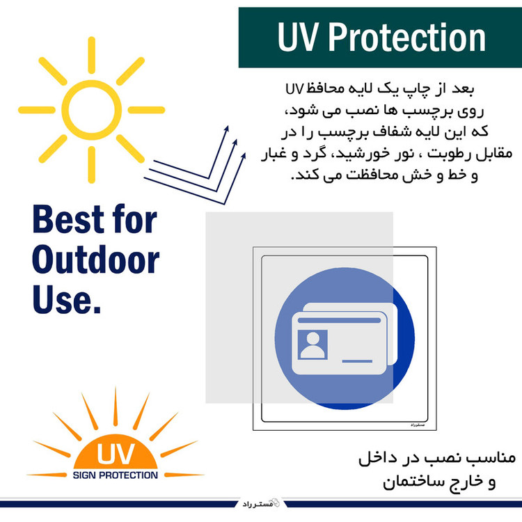 برچسب ایمنی مستر راد طرح کارت شناسایی خود را الصاق کنید مدل HSE-OSHA-325