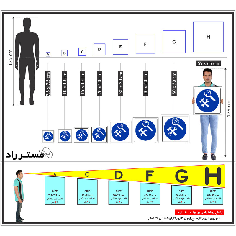 برچسب ایمنی مستر راد طرح ابزار مناسب و سالم استفاده کنید مدل HSE-OSHA-007