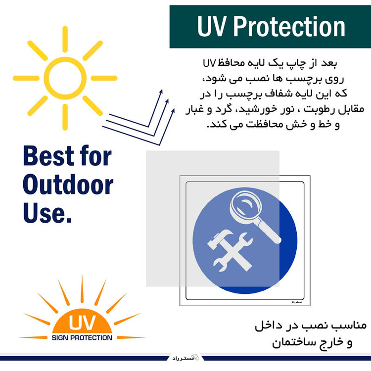برچسب ایمنی مستر راد طرح ابزار مناسب و سالم استفاده کنید مدل HSE-OSHA-007