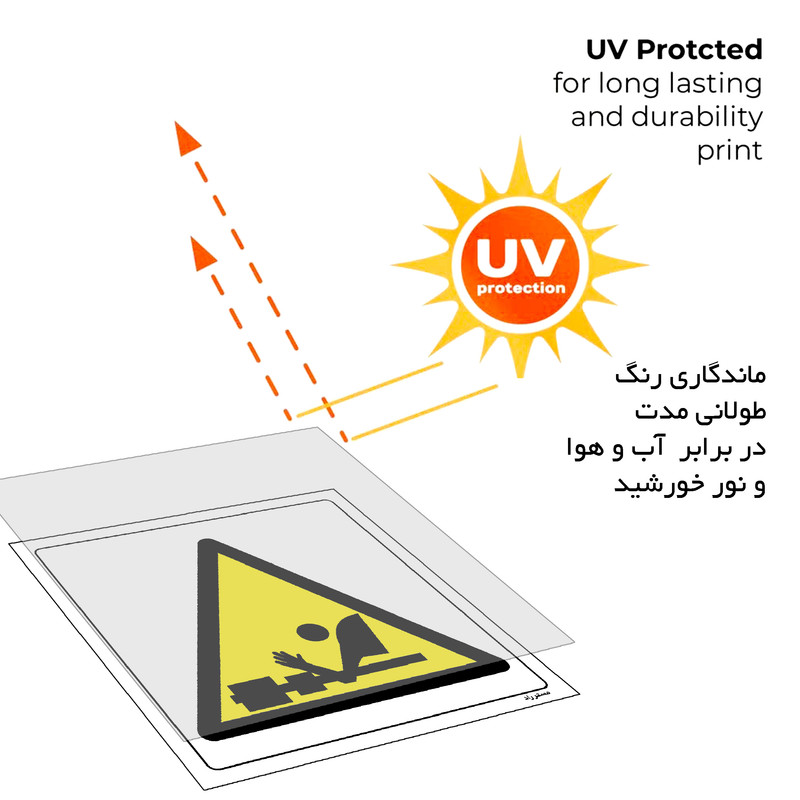 برچسب ایمنی مستر راد طرح خطر آسیب دیدگی مدل HSE-OSHA-055