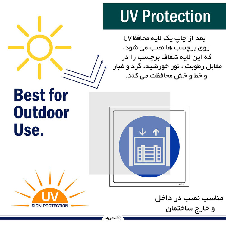 برچسب ایمنی مستر راد طرح آسانسور مخصوص حمل بار مدل HSE-OSHA-117