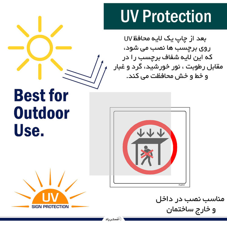 برچسب ایمنی مستر راد طرح تردد از زیر جک هیدرولیکی ممنوع مدل HSE-OSHA-574