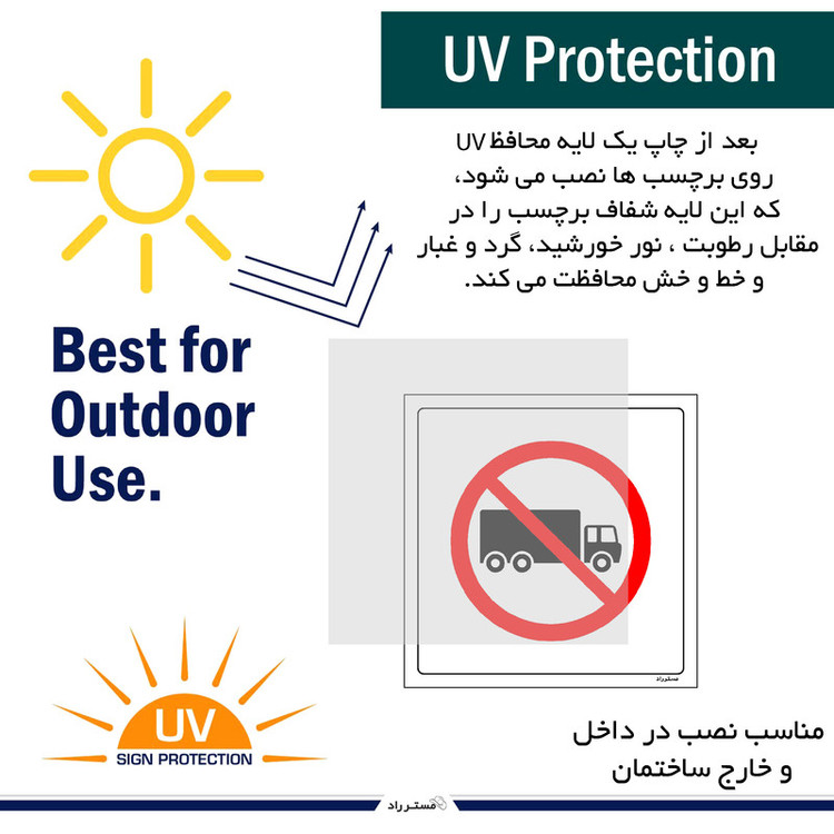 برچسب ایمنی مستر راد طرح ورود کامیون به محوطه انبار ممنوع مدل HSE-OSHA-650