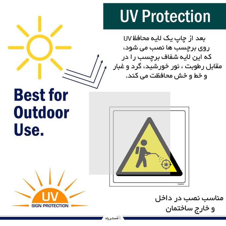 برچسب ایمنی مستر راد طرح خطر مرگ مزرعه سمپاشی شده مدل HSE-OSHA-462