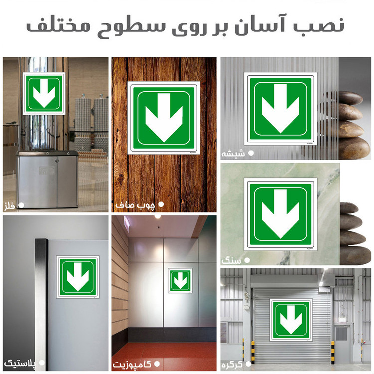 برچسب ایمنی مستر راد طرح خروج اضطراری مدل HSE-OSHA-143