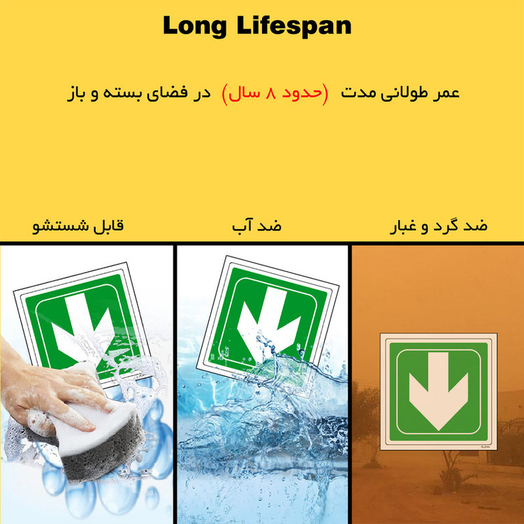 برچسب ایمنی مستر راد طرح خروج اضطراری مدل HSE-OSHA-143