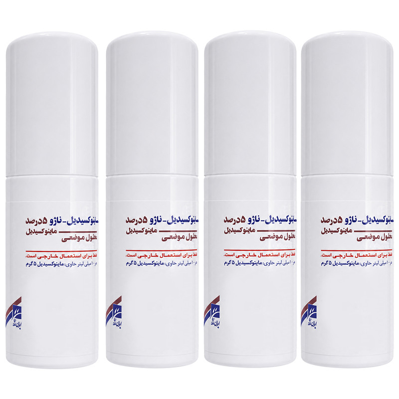 لوسیون تقویت کننده مو ناژو مدل ماینوکسیدیل 5 درصد مناسب برای انواع مو حجم 60 میلی لیتر بسته 4 عددی