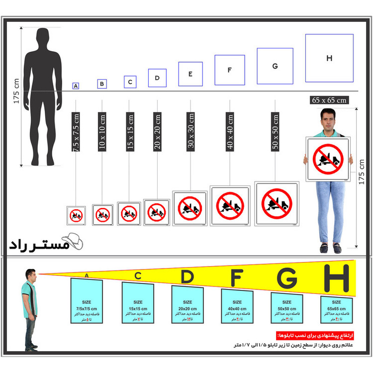 برچسب ایمنی مستر راد طرح تخلیه ممنوع مدل HSE-OSHA-017