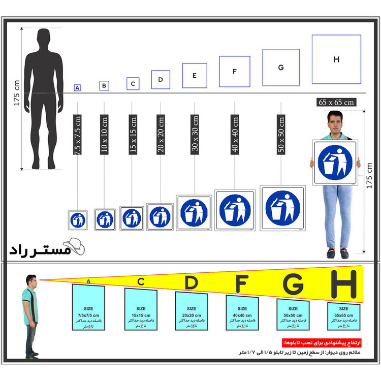 برچسب ایمنی مستر راد طرح زباله های تر و خشک را تفکیک نمائید مدل HSE-OSHA-319