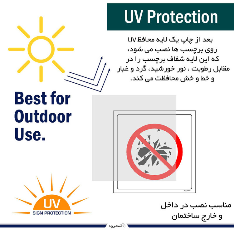 برچسب ایمنی مستر راد طرح به آینه نزدیک نشوید مدل HSE-OSHA-088
