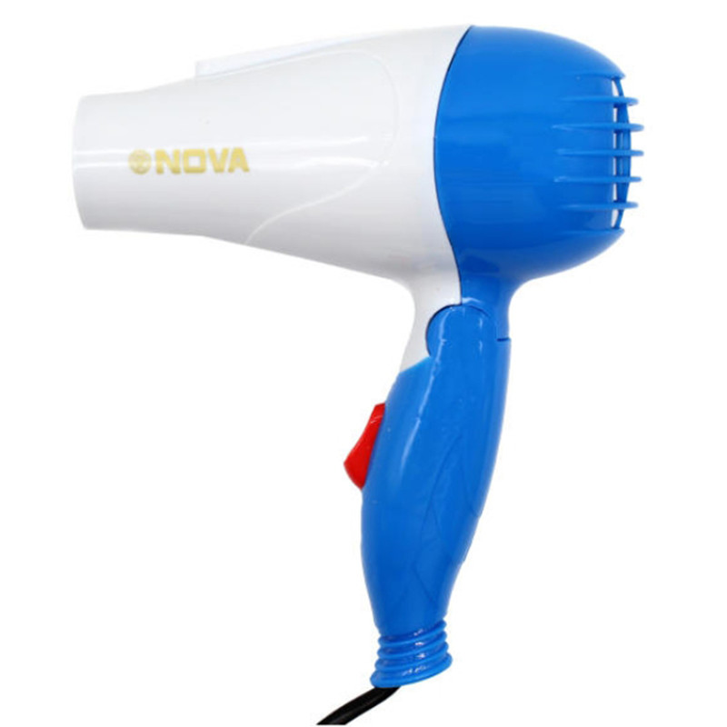 سشوار مسافرتی 1000 وات نوا مدل NV-1290، موتور AC، وزن 160 گرم، المنت فلز با ویژگی صاف‌کنندگی، حجم‌دهندگی، با قابلیت باد سرد