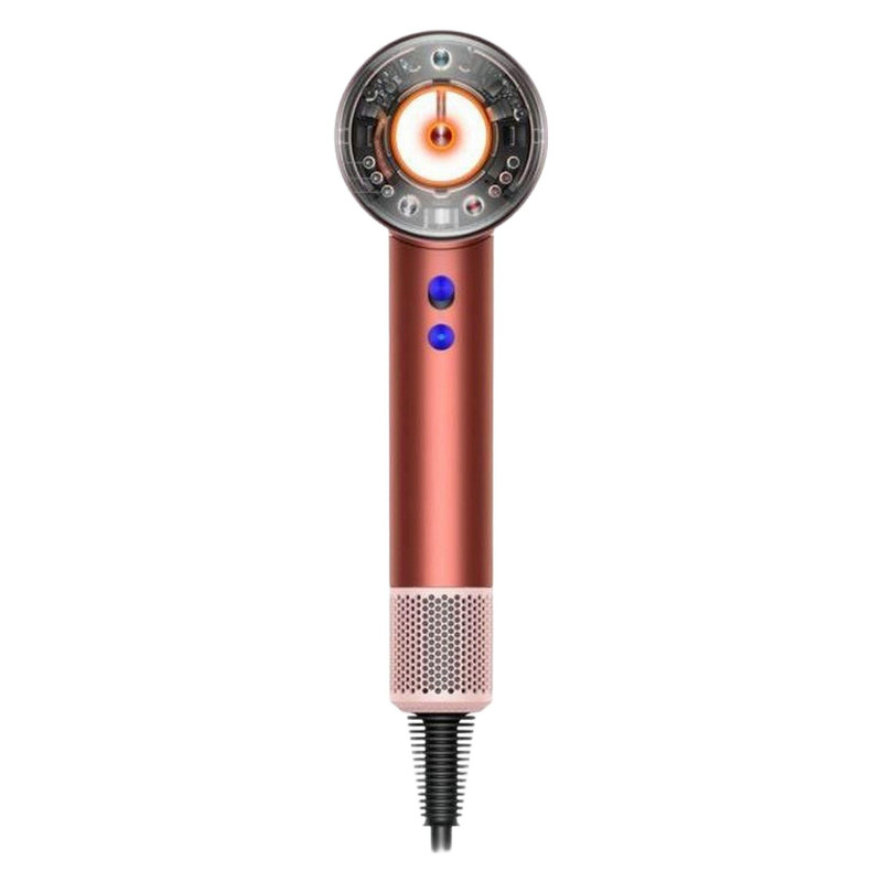 سشوار خانگی 220 وات دایسون مدل Supersonic nural HD16، موتور AC، وزن 2140 گرم، دارای سری متمرکز‌کننده باریک، متمرکز‌کننده پهن، سری برس‌دار گرد پهن، سری چرخشی، سری شانه‌دار، کیف نگهدارنده با ویژگی صاف‌کنندگی، با قابلیت عملکرد توربو